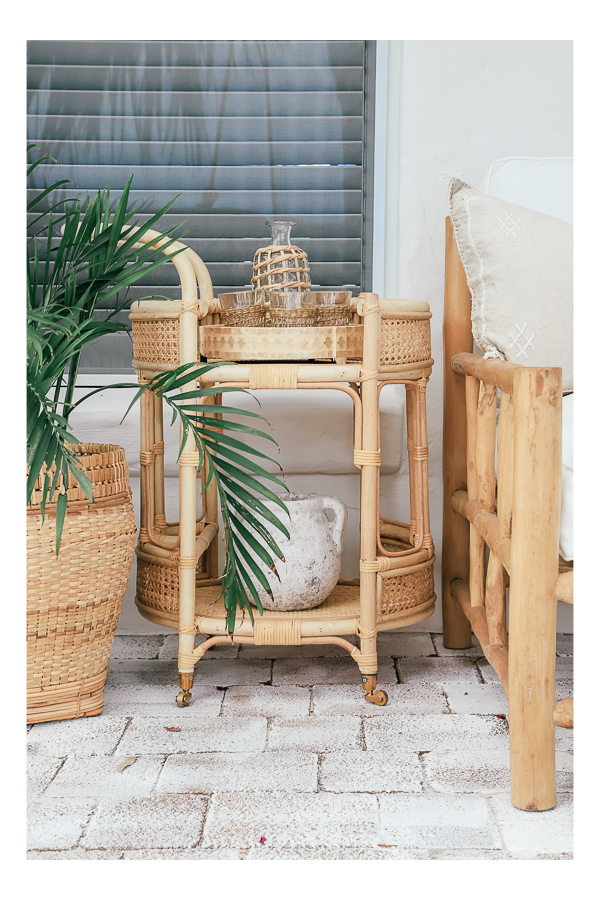 oval rattan bar cart cocktail trolley haus of rattan