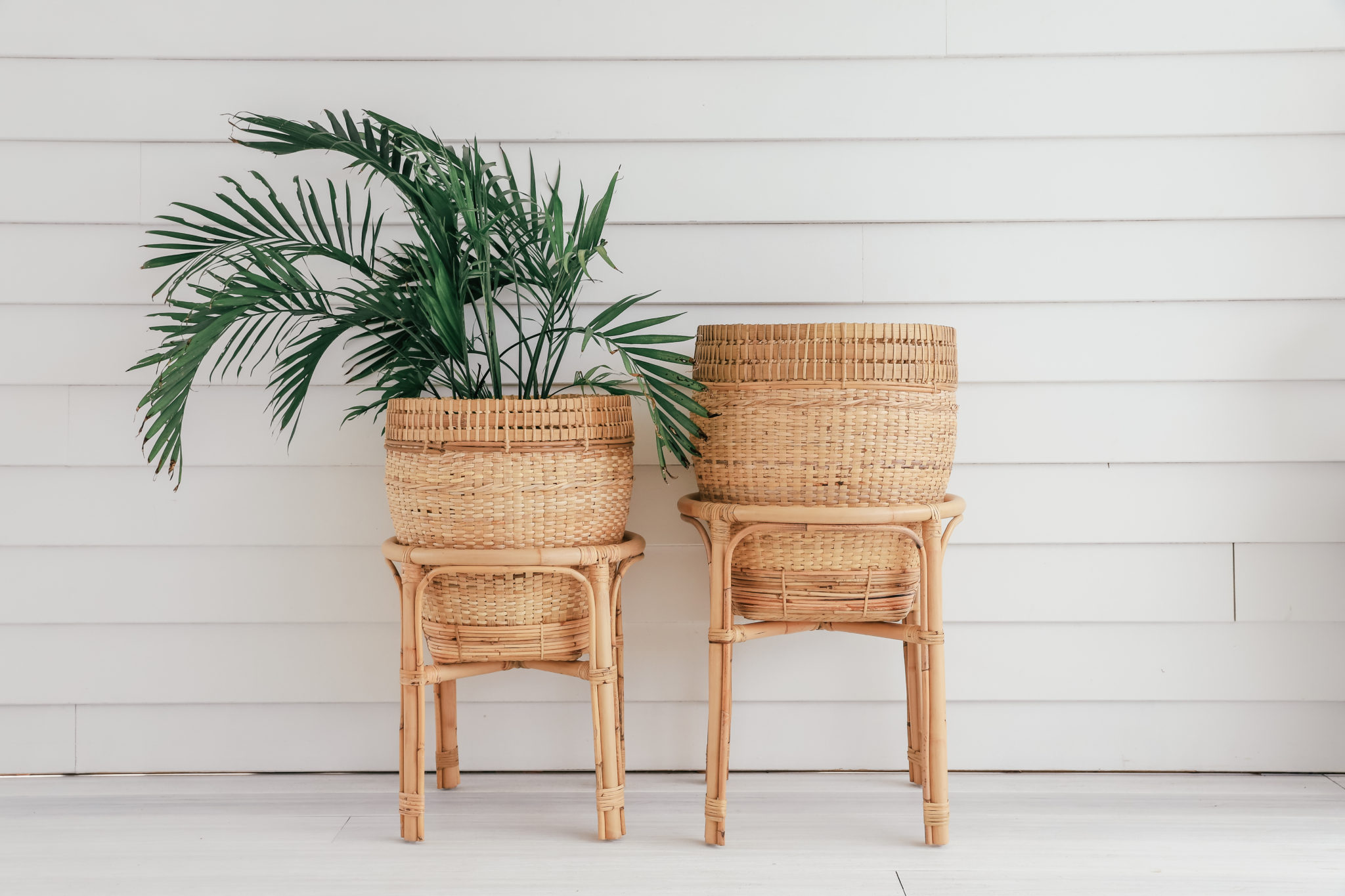 Seagrass Planter Basket on Stand Haus of Rattan